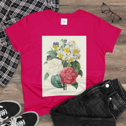 Choix des plus belles fleurs, Plate 015 by Pierre Joseph Redouté Women's Midweight Cotton Tee