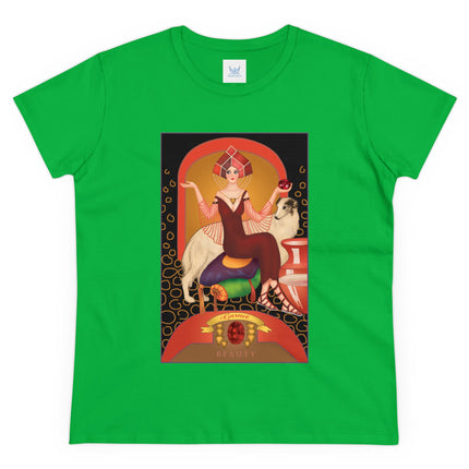 January & Garnet (from the Gem Series) by Sofia Chiostri Women's Midweight Cotton Tee