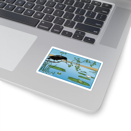 The Crow and the Frog Kiss-Cut Stickers (4 Sizes)