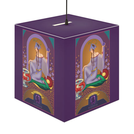 February & Amethyst Zodiac Light Cube Lamp