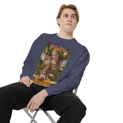 Madonna and Child by Carlo Crivelli Unisex Garment-Dyed Sweatshirt