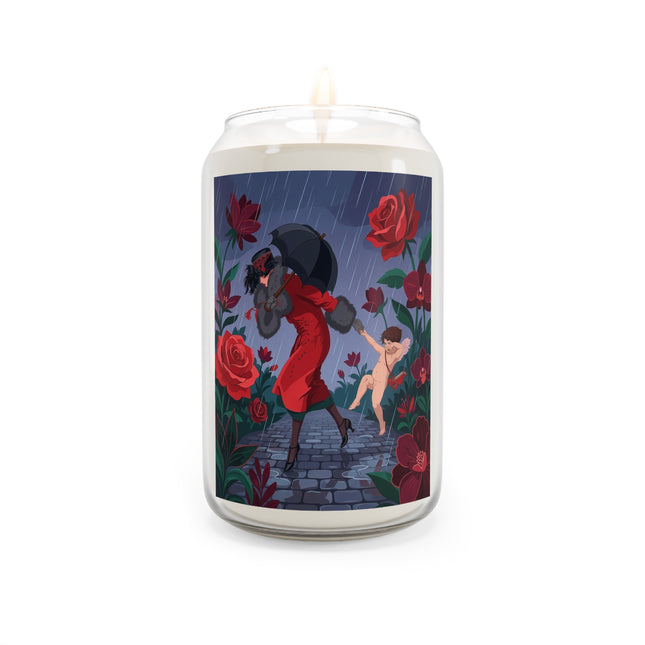 🌹☔ The Lady Of The Rainy Rose Garden Scented Soy Candle – Art Deco Floral Fantasy