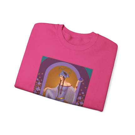 February & Amethyst (from the Gem Series) by Sofia Chiostri Heavy Blend™ Crewneck Sweatshirt