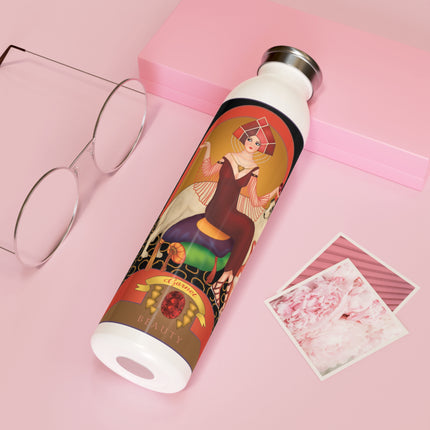 January & Garnet (from the Gem Series) by Sofia Chiostri Slim Water Bottle