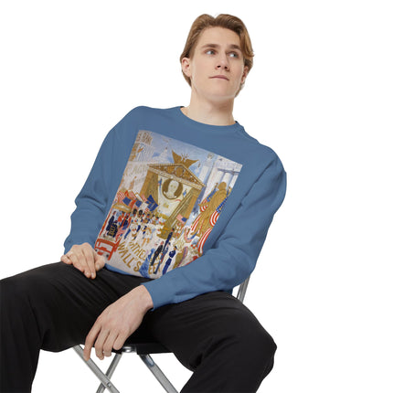 The Cathedrals of Wall Street Unisex Garment-Dyed Sweatshirt