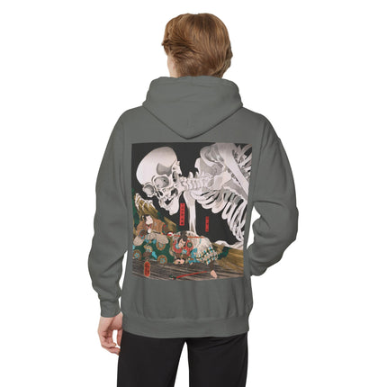 Mitsukuni Defying the Skeleton Spectre by Utagawa Kuniyoshi Unisex Garment-Dyed Hoodie