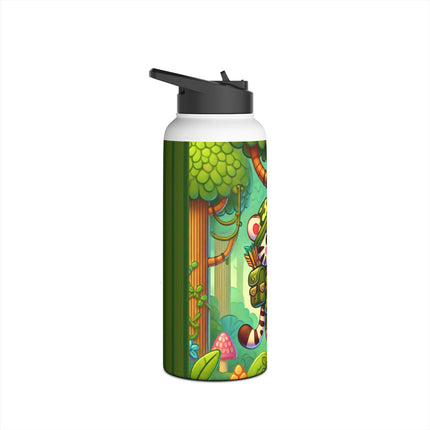 Stealthy Stripes Stainless Steel Water Bottle, Standard Lid