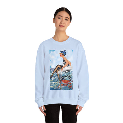 Playful Waves and Fashion Follies Heavy Blend™ Crewneck Sweatshirt