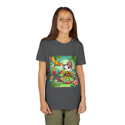 Parrot Dance of the Geisha Kitten Youth Short Sleeve Tee