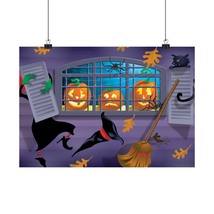 Whimsical Halloween Mischief Matte Horizontal Posters