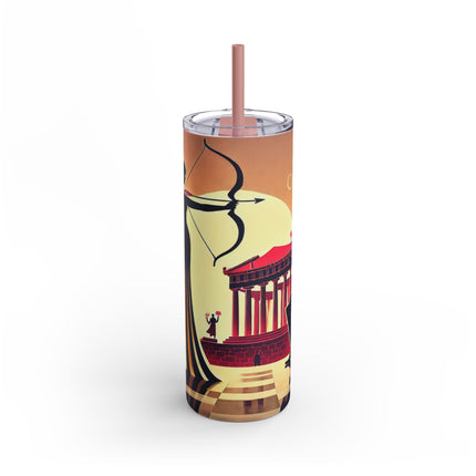 Art Deco Valentine's Romance Skinny Matte Tumbler, 20oz
