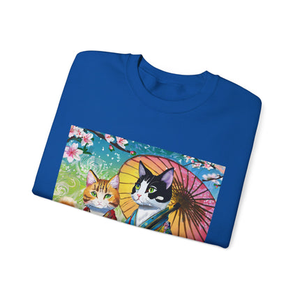 Kimono Kitties Unisex Heavy Blend™ Crewneck Sweatshirt