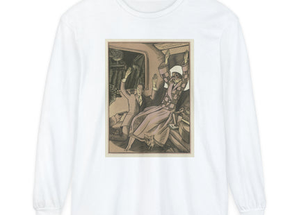 L’Attentat by Fernand Siméon Garment-dyed Long Sleeve T-Shirt