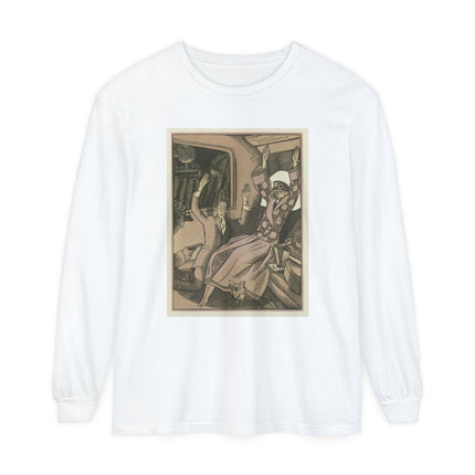 L’Attentat by Fernand Siméon Garment-dyed Long Sleeve T-Shirt