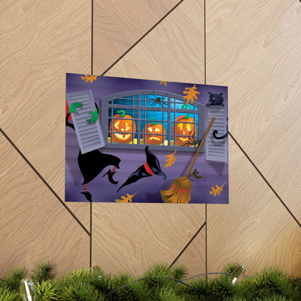 Whimsical Halloween Mischief Matte Horizontal Posters