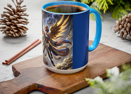Valkyrie Descending Through Storm Colorful Mugs (11oz, 15oz)
