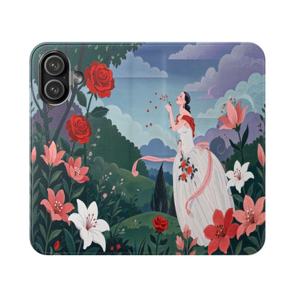 🌹💌 The Garden Of Blown Kisses Flip Case – Art Deco Floral Romance