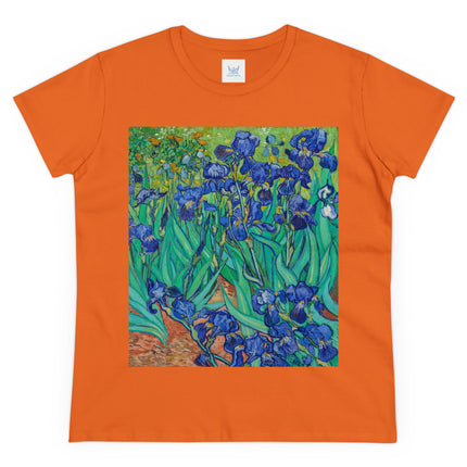 Irises by Van Gogh Women's Midweight Cotton Tee