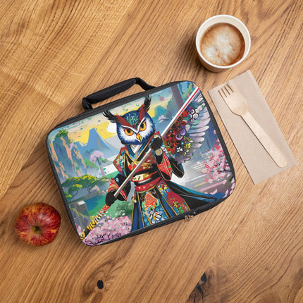 Cyberpunk Samurai Owl Lunch Bag