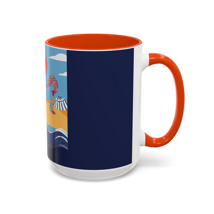 Beachside Promenade Colorful Mugs – Chic Summer Stroll & Coastal Glamour