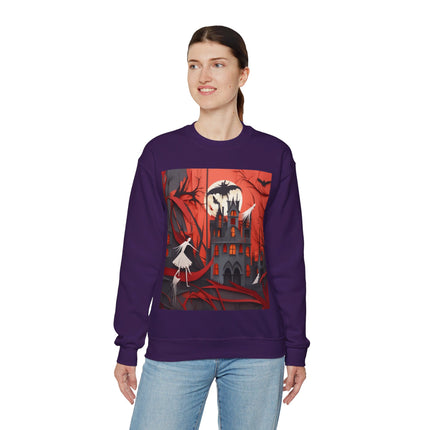Halloween Night Scene Unisex Heavy Blend™ Crewneck Sweatshirt