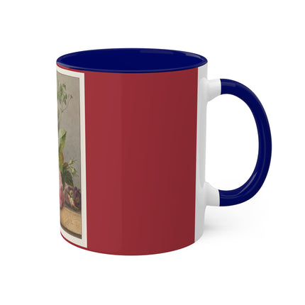 Floral Still Life by Georgius Jacobus Johannes van Os Colorful Mugs, 11oz