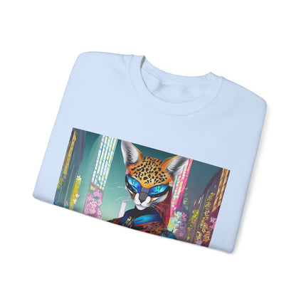 Cyber Cat Glamour Unisex Heavy Blend™ Crewneck Sweatshirt