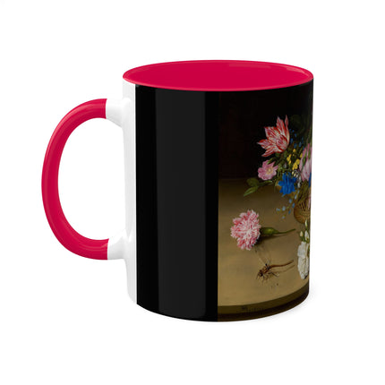 Flower Still Life by Ambrosius Bosschaert Colorful Mugs, 11oz