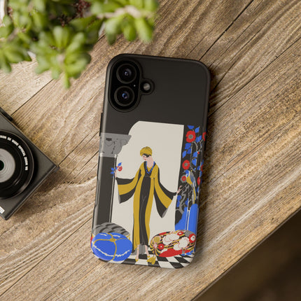 Art Deco Flapper in Yellow Robe Phone Case – Elegant Glamour & Exotic Charm