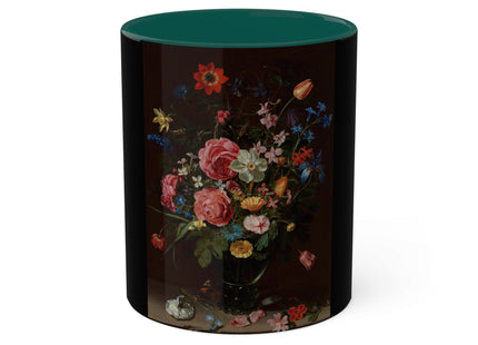 A Bouquet of Flowers by Clara Peeters Colorful Mugs, 11oz