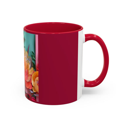 Peonies in Full Bloom Colorful Mugs (11oz, 15oz)