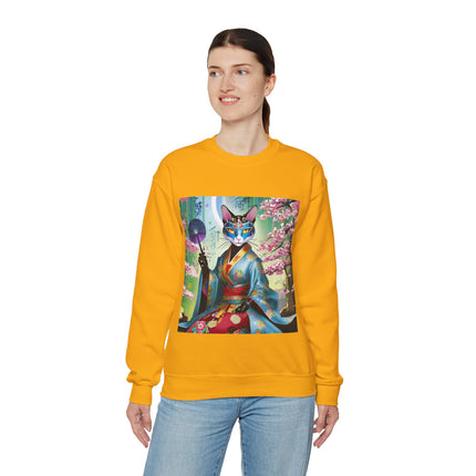 Cyberpunk Geisha Unisex Heavy Blend™ Crewneck Sweatshirt