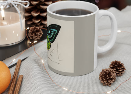 Green Birdwing by Charles Dessalines D' Orbigny Ceramic Mug 11oz