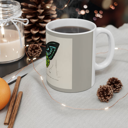 Green Birdwing by Charles Dessalines D' Orbigny Ceramic Mug 11oz