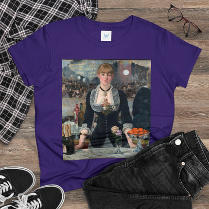 A Bar at the Folies-Bergère by Edouard Manet Women's Midweight Cotton Tee