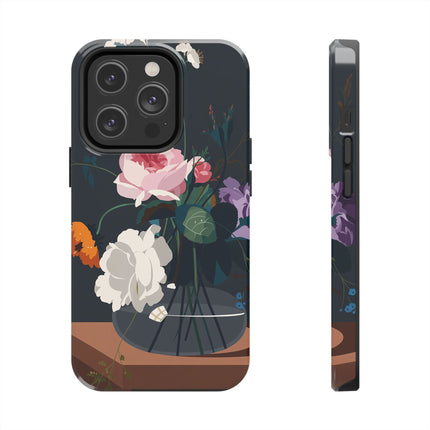 🌹🖤 The Midnight Rose Garden Phone Case – Art Deco Floral Elegance