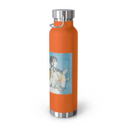 Reproduction of Ladies in Blue by Emile Gilliéron Copper Vacuum Insulated Bottle, 22oz