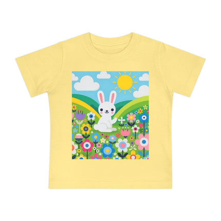 A Young Bunny’s Day Baby T-Shirt – Gentle Moments in Bloom