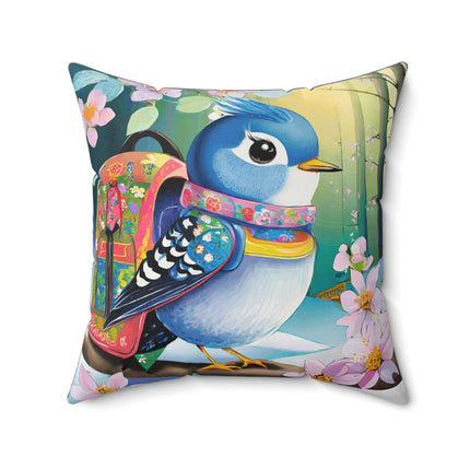 Baby Bluebird Spun Polyester Square Pillow