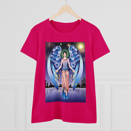 Celestial Symphony Women's Midweight Cotton Tee