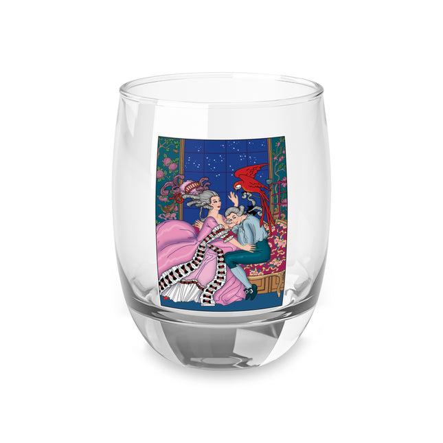 The Jealous Parrot by George Barbier Whiskey Glass