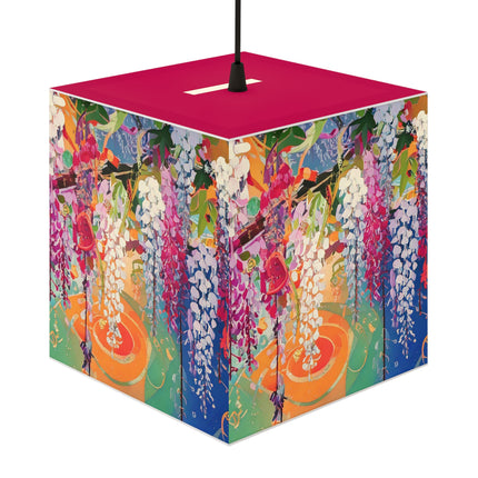 Golden Wisteria Elegance Light Cube Lamp