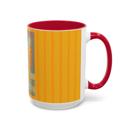 Sur Les Marches Du Jardin by Georges LePape Colorful Mugs (11oz, 15oz)