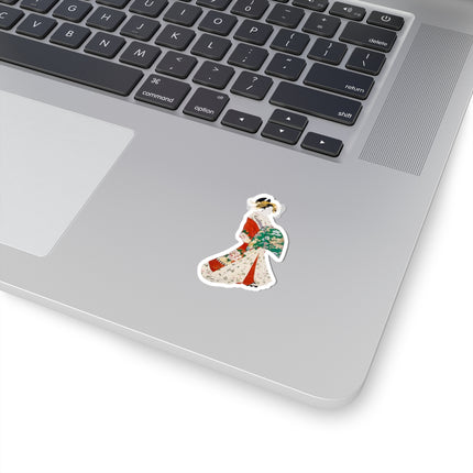 Japanese Woman by Hosoda Eishi Kiss-Cut Stickers (4 Sizes)