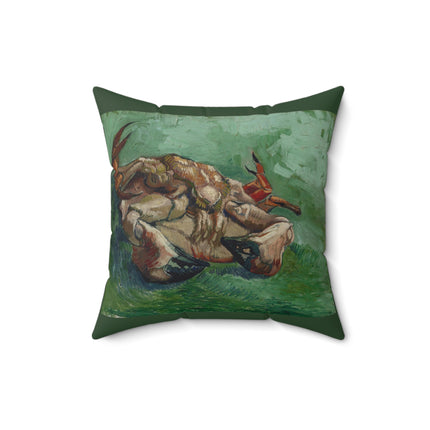 Crab on its Back by Vincent Van Gogh Spun Polyester Square Pillow