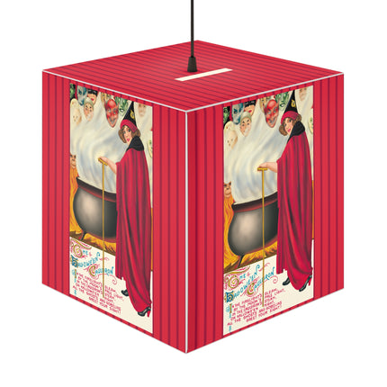 The Hallowe'en Cauldron In the Firelight's Gleam Light Cube Lamp