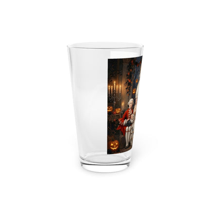 🌙🎃 The Moonlit Pumpkin Parlor Glass, 16oz – Elegant Halloween Charm