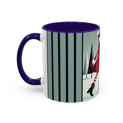 Red Sled & Curious Cats Colorful Mugs (11oz, 15oz)