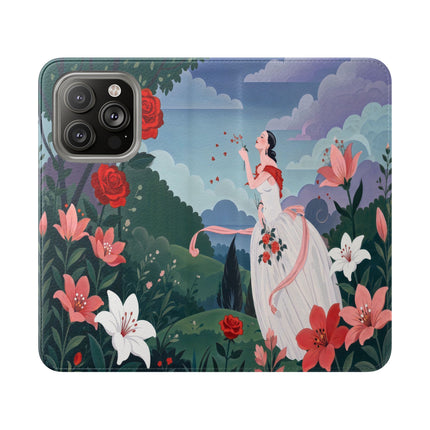 🌹💌 The Garden Of Blown Kisses Flip Case – Art Deco Floral Romance