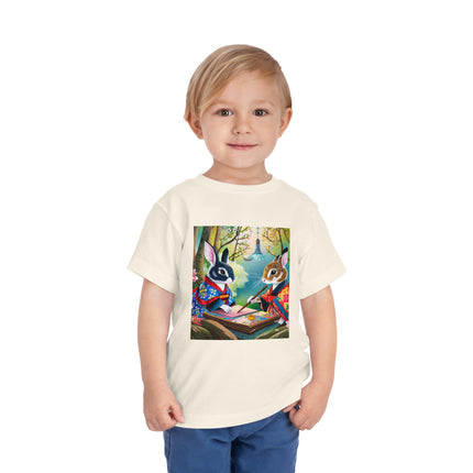 Fairy Animals Writing Wishes Toddler Short Sleeve Tee